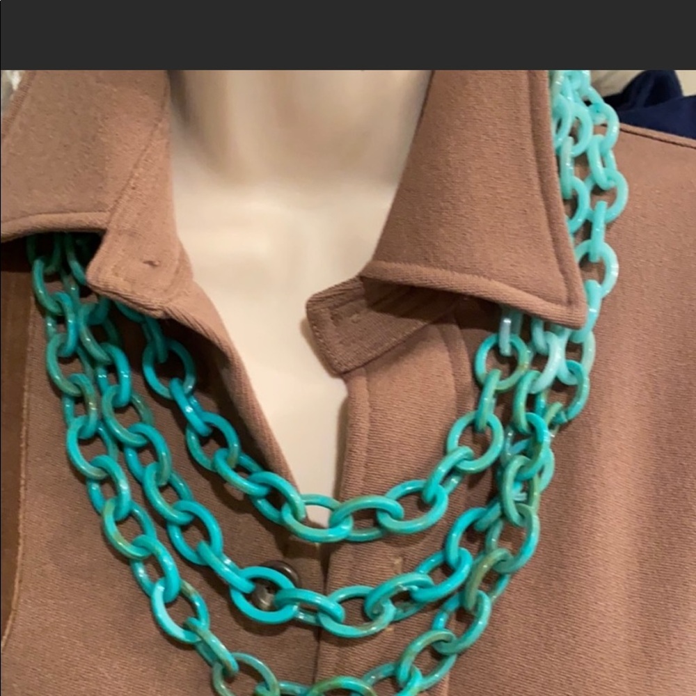 NWT Neiman’s Panacea turquoise resin loop necklace